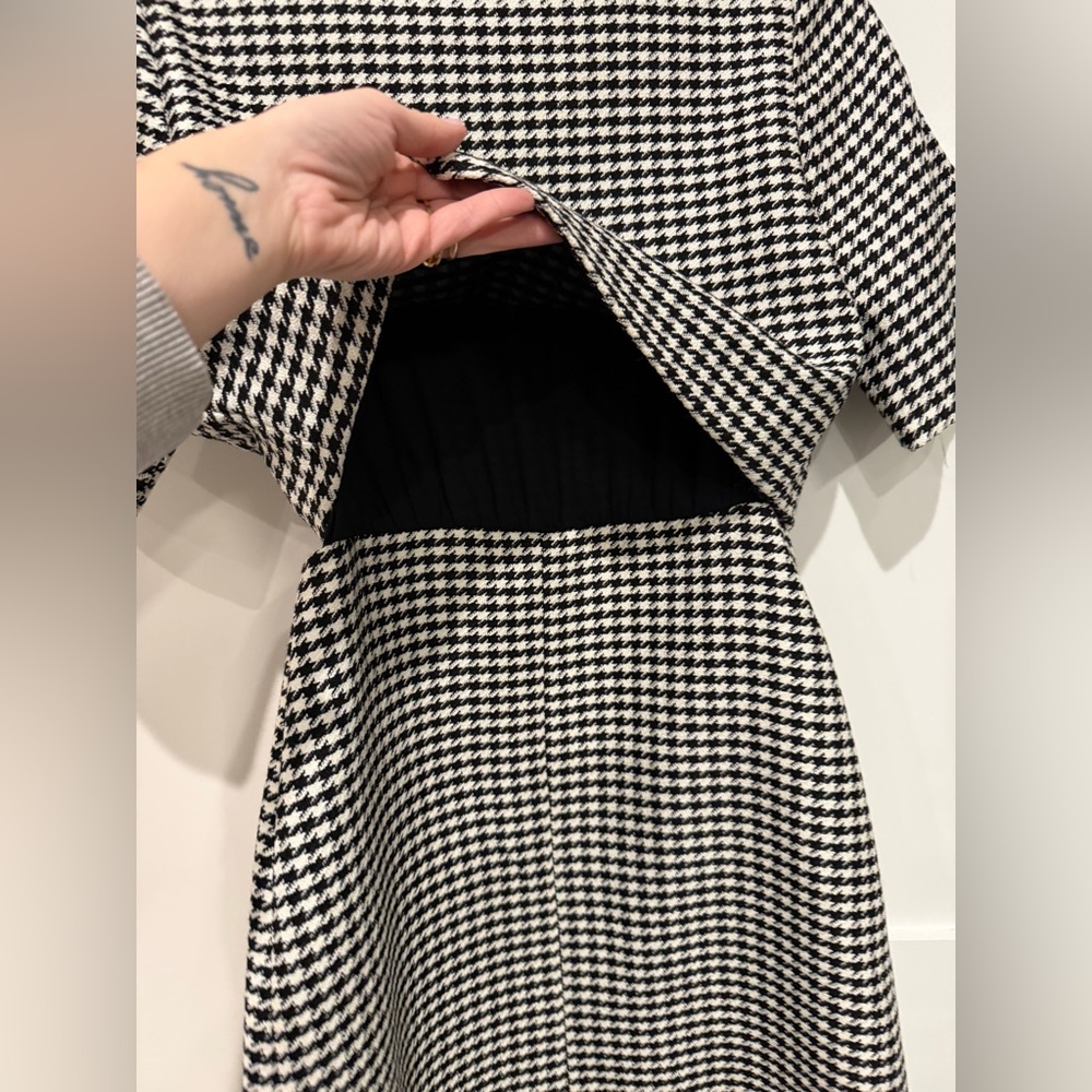 Sandro Short Houndstooth Tweed Dress Size 38 US 6 MSRP: $445 Excellent Condition - Picture 16 of 16